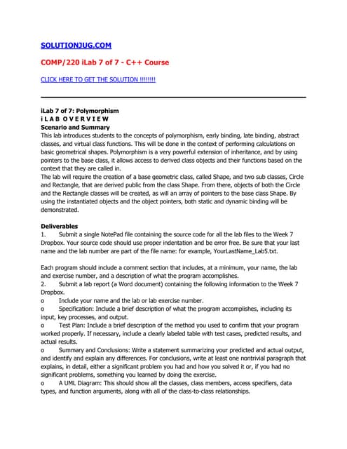 Comp 220 ilab 7 of 7