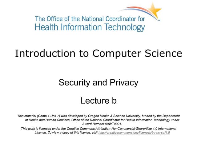 Security & Privacy - Lecture B