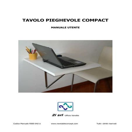 Tavolo Pieghevole Compact - Manuale Utente Rev. 05