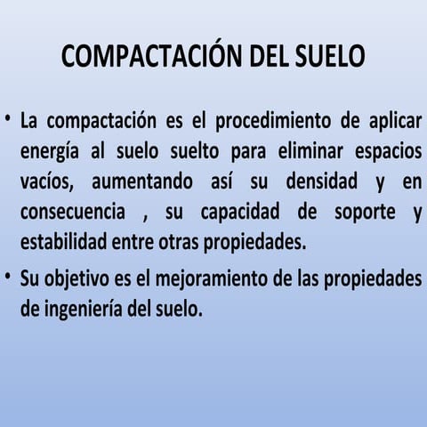 Compactación del suelo