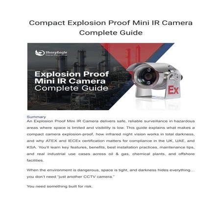 Compact Explosion Proof Mini IR Camera Complete Guide.pdf