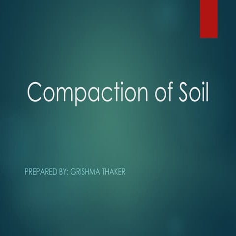 Compaction of Soil in soil mechanics subject