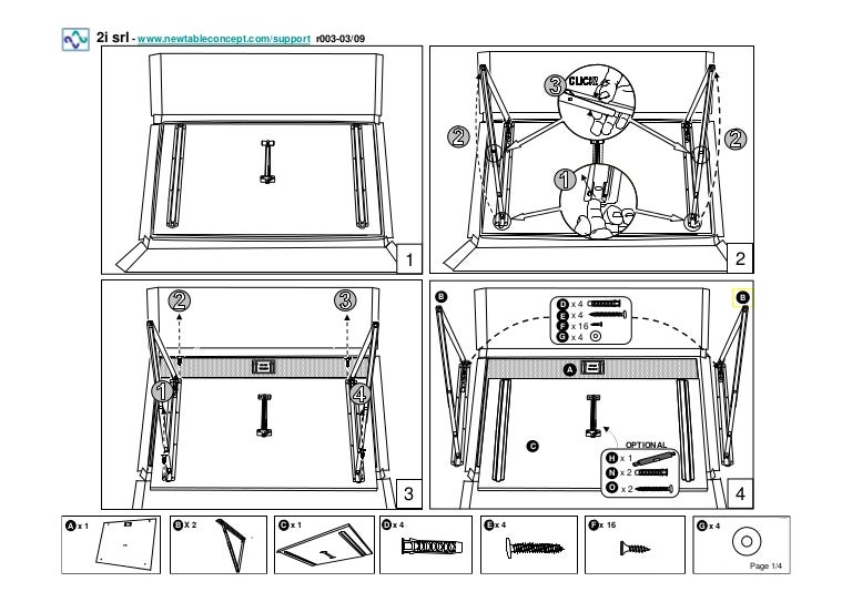 Folding Table Assembly Instructions Rev. 03
