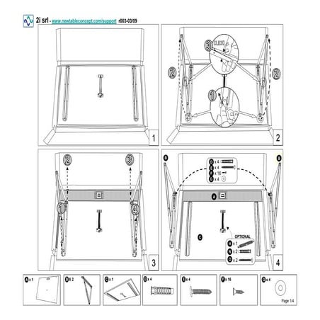Folding Table - Assembly Instructions Rev. 03
