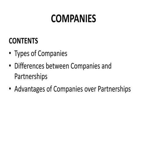 Companies (Limited By Share, Guarantee, etc.)