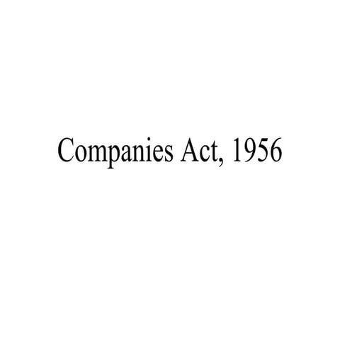 Companies act-1956