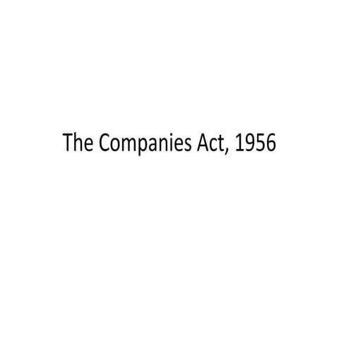 Companies Act, 1956