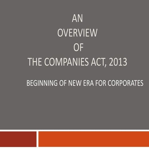 Companies act 2013