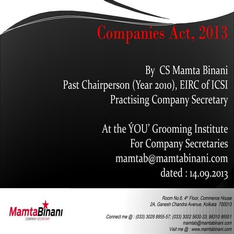 Chapter XI Board and Board Provisions (Cos Act 2013)