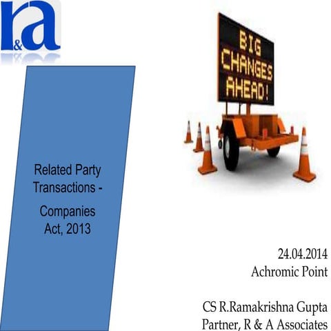 Companies act, 2013   related party transactions