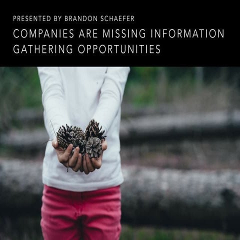 Companies are Missing Information Gathering Opportunities