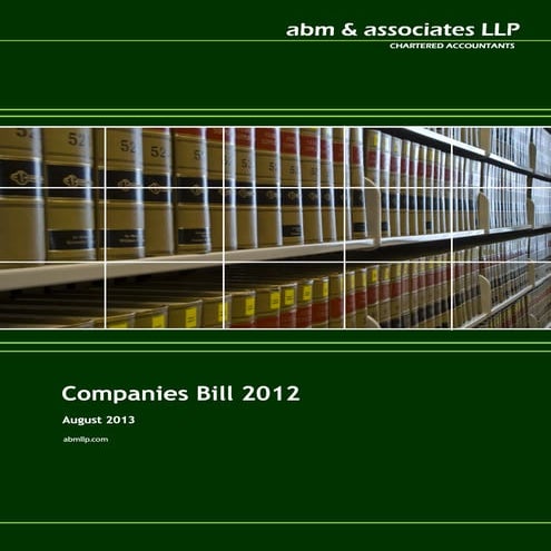 Companies bill 2012
