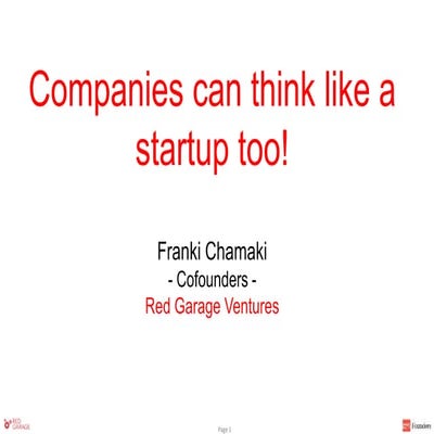 Companies can think like a startup too