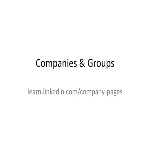 Companies & groups