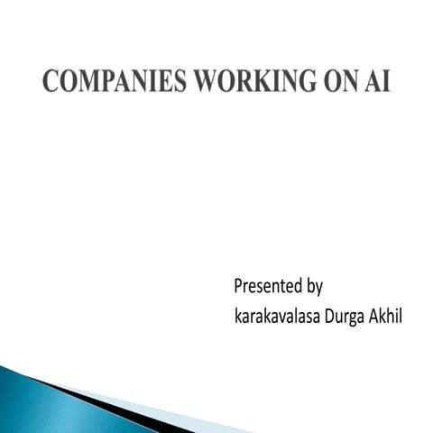 Companies working on ai