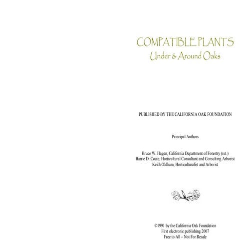 Compatible Plants Under and Around Oaks