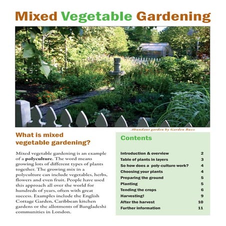 Mixed Vegetable Gardening - PermacultureUk
