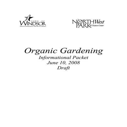 Organic Gardening Guide - Windsor, Connecticut