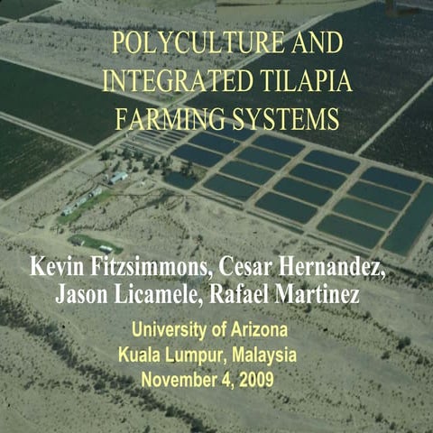 Polyculture and Integrated Tilapia Farming Systems - Kuala Lumpur, Malaysia