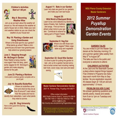 Puyallup Demonstration Garden - Master Gardeners, Pierce County, Washington