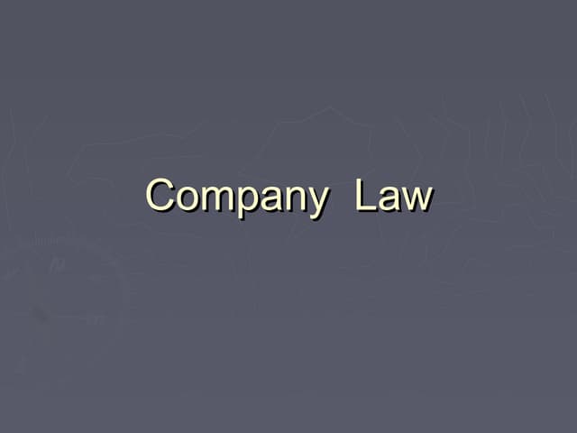 Company law ppt