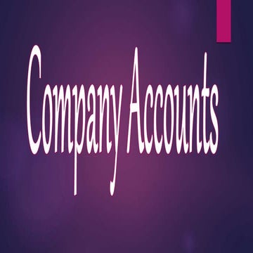 Company accounts