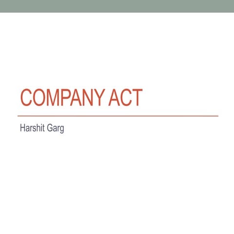 Company act,2013