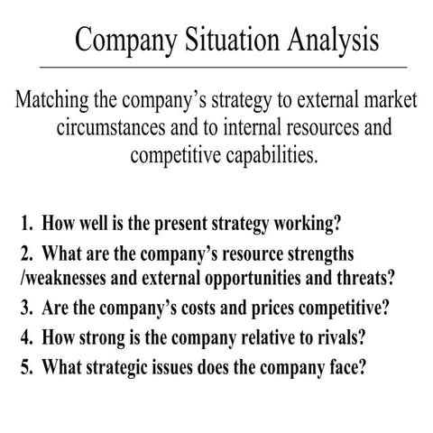 Company analysis 