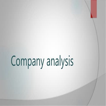 Company analysis