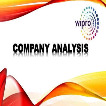 Company analysis of wipro