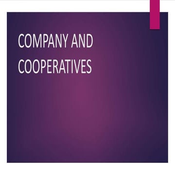 Company and cooperatives 2