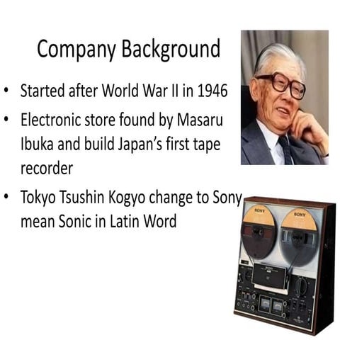 Sony's Company background | PPTX