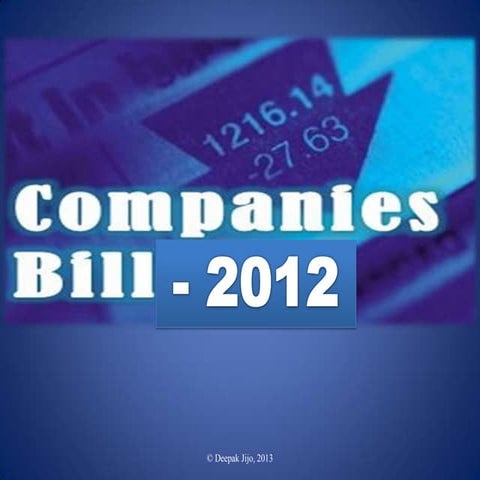 Companies Bill 2012