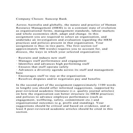Company Chosen Suncorp Bank Across Australia and globally, th.docx
