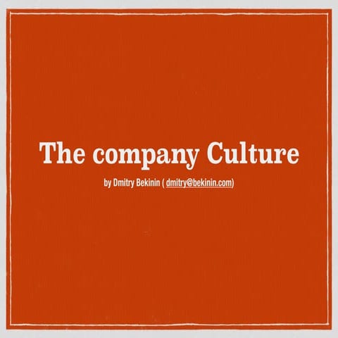 Company culture