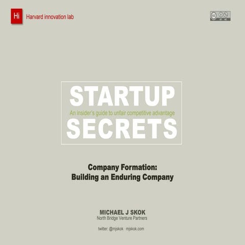 Company Formation - Foundations for an Enduring Company - Competitive Advanta...