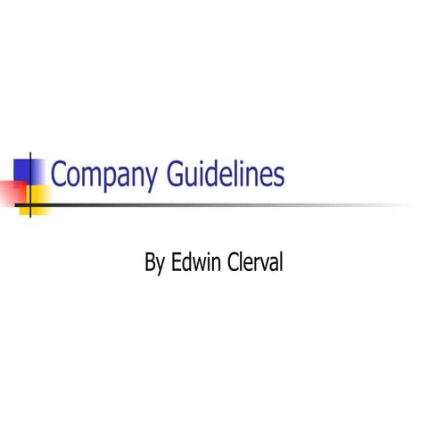 Company guidelines