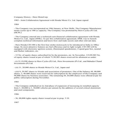 hero honda company history
