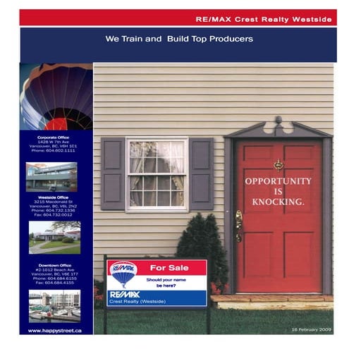 Why Join RE/MAX Crest Westside as a Sales Partner Info Book
