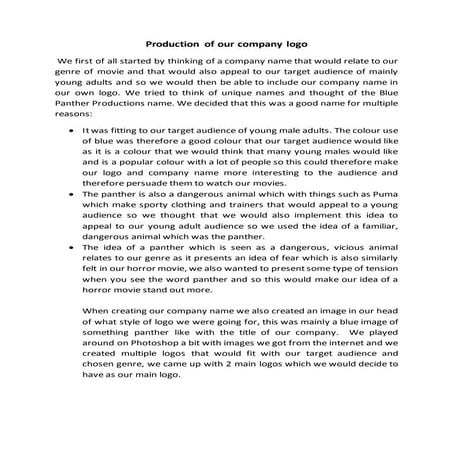 Company logo production 