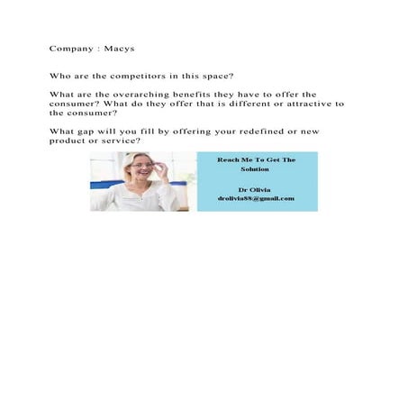 Company  MacysWho are the competitors in this space What.docx