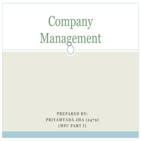 Company management