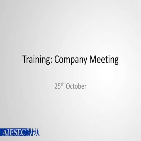 AIESEC Company meeting training