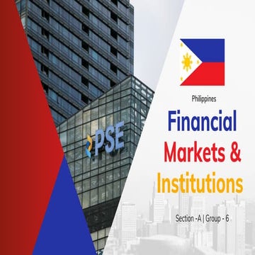 Financial Markets and Institutions(FMI) | Philippines | PDF