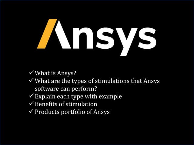 Introduction to ANSYS Workbench | PPTX