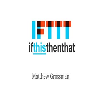 IFTTT Company Presentation