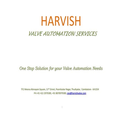 HARVISH VALVE AUTOMATION SERVICES