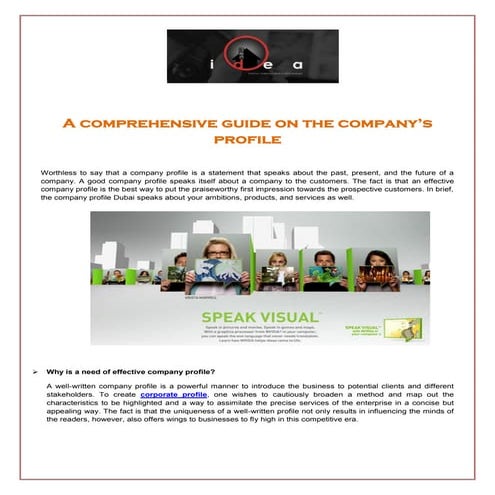 Company profile dubai