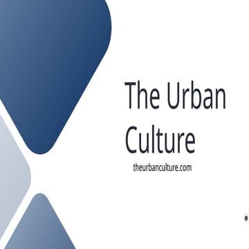 guest blogger for The Urban Culture now start | PPTX