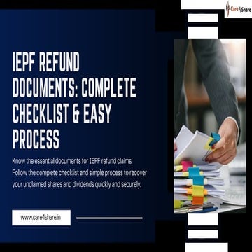 IEPF Refund Documents: Complete Checklist & Easy Process | PDF
